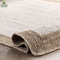 Tapis et carpettes 9x12 faits à la main et écologiques en jute pour chambre à coucher et salon