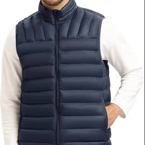 Venta Directa de Fábrica, Chaleco Acolchado con Cierre y Cuello en V, Personalizable, Transpirable, de Alta Calidad, para Hombre, Invierno, Casual - Product Image 1