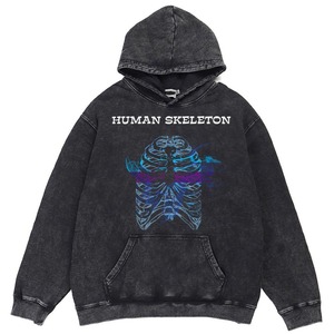 2024 nueva llegada Venta caliente 100% algodón ácido lavado Sudadera con capucha High Street diseño de logotipo personalizado - Product Image 5