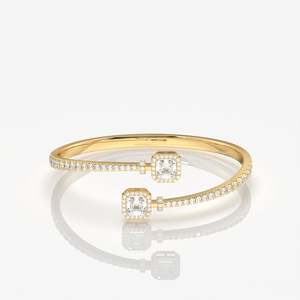 Bracelet en Moissanite taille Asscher en or 14 carats – Élégant et luxueux - Product Image 1