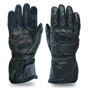 Gants de moto en cuir de chèvre de qualité supérieure, durables, compatibles avec les écrans tactiles, pour motards, cyclistes et activités de plein air, unisexe - Product Image 1