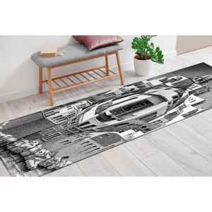 Alfombra con Ilusión Óptica Estilo Escher, Alfombra Arquitectónica Blanca y Negra, Alfombra Suave No Tejida - Product Image 2