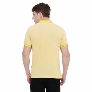 Polo pour homme adulte, coupe ajustée classique, manches courtes, coton, haut décontracté avec poche, motif à carreaux, couleur unie, anti-froissement - Product Image 5