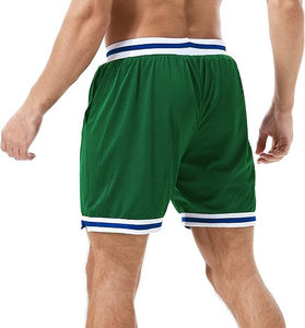Short en maille Polyester respirant pour hommes Logo personnalisé Short en maille personnalisé double couche d'entrejambe de 5 pouces avec poches - Product Image 2