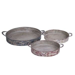 Venta caliente decoración de la Mesa bandeja galvanizada forma ovalada de Calidad exclusiva con asas bandeja galvanizada de proveedores de venta completa - Product Image 5