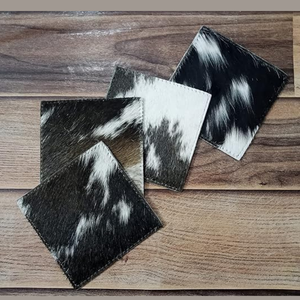 Tendance véritable cuir de vachette plateau à manger tapis doux Style occidental cheveux fourrure thé caboteur verre pour la décoration de la chambre - Product Image 2