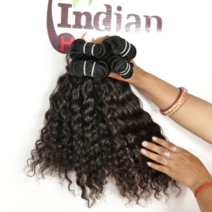 100% Extensions de cheveux Remy alignés avec cuticules vierges brutes non transformées Cheveux humains indiens avec faisceaux lâches à ondes profondes - Product Image 2