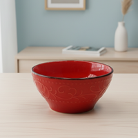 Bol à soupe en céramique jaune gaufré de style nordique, qualité excellente, 3460630-0.51, 510 ml, durable, pour usage quotidien