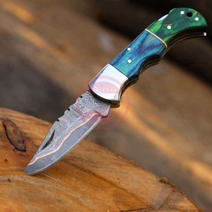 Couteau pliant en acier damas de haute qualité couteau de Camping de poche couteaux pliants de survie - Product Image 2