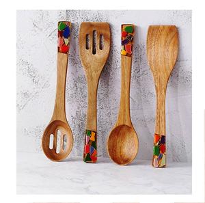 Handmade Unique Wooden Salad Tools Set of 2 Kitcheware <b>Items</b> Premium Wooden Utensils for Your Kitchen - Product Image 6