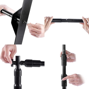 حامل لافتات تلسكوبي مخصص 8×8 قدم و10×8 قدم، إطار للسجادة الحمراء والمسرح، خلفية كبيرة للمعارض التجارية والفعاليات مع شعار - Product Image 4