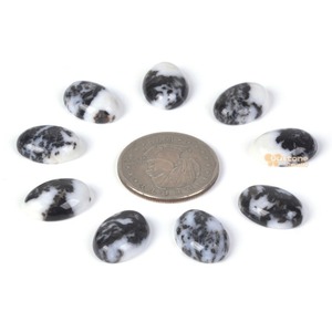 Gemas Grandes, Cabujón de Piedra Preciosa de Jaspe Zebra Natural de 18 mm, Corte Ovalado, de Rajastán - Product Image 2
