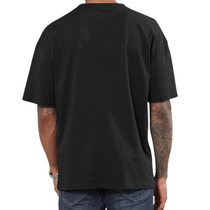 T-shirt décontracté pour homme, 100% coton, coupe ample, confortable, doux, respirant, anti-rides, séchage rapide, tissu jersey 220g - Product Image 6