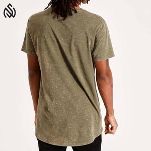T-shirts délavés à l'acide en coton pour hommes de haute qualité Design unique régulier sur mesure nouveau tissu tricoté à la mode - Product Image 6