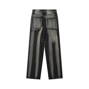 Jeans de Mezclilla para Hombre Hechos a Medida, Corte Regular, Algodón Grueso, Estilo Urbano Cómodo, Venta al por Mayor de Fábrica - Product Image 3
