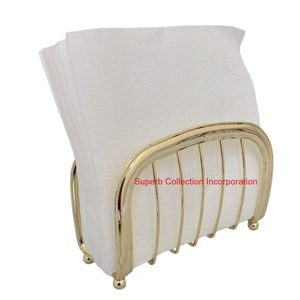 Modern Golden Metal Napkin <b>Holder</b> Table Elegant Round Design <b>Tissue</b> Stand Decorative Tabletop Dispenser For <b>Kitchen</b> & Home Decor - Product Image 6