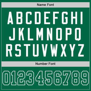 Vente en gros Qualité supérieure Respirant Séchage rapide Kelly Vert & Blanc Maillot de football Throwback Maillot de football américain authentique - Product Image 4