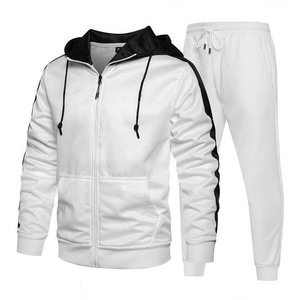 2024 nouveau costume à capuche mode blanc sport costumes adulte décontracté vêtements de plein air formation et Jogging porter coton respirant survêtements - Product Image 6