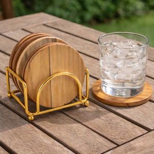 Eco friendly wooden <b>coasters</b> Reusable <b>drink</b> <b>coasters</b> Heat resistant wooden <b>coasters</b> Water glass <b>coaster</b> - Product Image 5