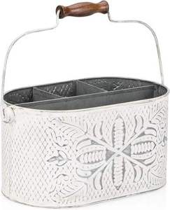 Soporte para cubiertos de metal o Caddy en precios efectivos Caddy de metal en material de excelente calidad con botes de madera - Product Image 5