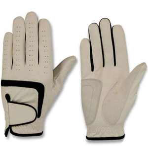 Gants de golf pour hommes en cuir véritable pour sports de plein air, haute qualité, logo personnalisé, respirants, texture lisse, sensation confortable - Product Image 1