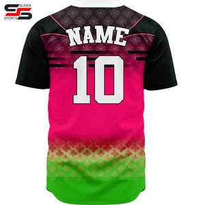 เสื้อเบสบอลคอวี โพลีเอสเตอร์ ระบายอากาศ พิมพ์ลายดิจิตอล 3 มิติ คุณภาพสูง สไตล์คลาสสิกย้อนยุค แบบสั่งทำ - Product Image 2
