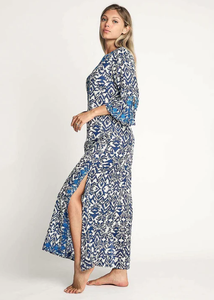 Deep Front V-Neck Digital Printed Mangas largas Tobillo Longitud Casual Mujeres Impreso Beach Wear Vestidos - Product Image 5