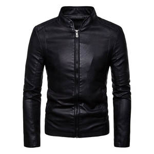 Nueva Chaqueta de Cuero Vacuno y Lona Transpirable con Cuello Alto, Estilo Urbano de Invierno para Hombre, Servicio OEM, Venta al Por Mayor - Product Image 1