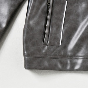 Chaqueta de carreras de cuero con parche bordado de cuero Retro de motocicleta personalizada para hombre chaqueta de invierno 2025 - Product Image 6