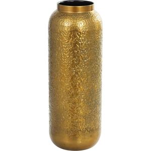 Vase à fleurs en métal de conception imprimée de couleur noire et or avec le décor à la maison luxueux de support pour de superbes arrangements floraux - Product Image 3