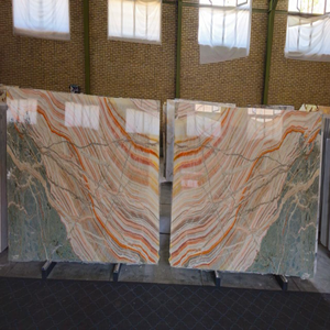 Dalles de marbre onyx multicolores pour intérieur de luxe pour salle de bain - Product Image 1