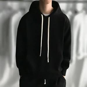 Sweat à capuche pour homme en coton 100% sur mesure, coupe ajustée, poids lourd, élégant, imprimé en 3D en relief, uni, décontracté, en polaire d'hiver, long, uni, teint - Product Image 4