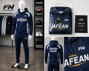 Wholesale Men's Hooded <b>Sweatshirt</b> <b>Navy</b> White Color Block Printed Logo Breathable Polyester Regular Fit Autumn Casual Wear - Product Image 6