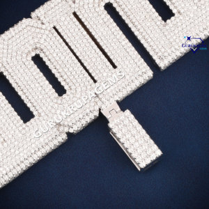 925 argent Sterling Moissanite coupe ronde diamant Hip Hop pendentif amélioré VVS clarté les plus populaires fêtes Collection bijoux - Product Image 4