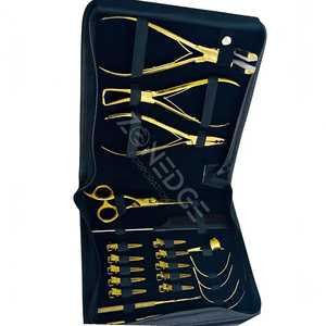 <b>Hair</b> Tools Kit for Students Gold Plated <b>Hair</b> Extension Tools kit for <b>Hair</b> <b>Care</b> & <b>Styling</b> A+ Quality Surgical Grade Custom Logo - Product Image 4