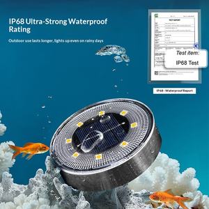 Flat <b>Solar</b> Disk <b>Lights</b> IP65 Waterproof Anti-Rust Landscape Lighting for Garden <b>Pathway</b> Driveway & Lawn-Warm White - Product Image 5