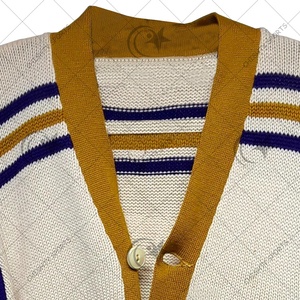 Đại học bán buôn Cardigan V cổ nút lên Varsity cardigan Áo len cho nam giới và phụ nữ - Product Image 2