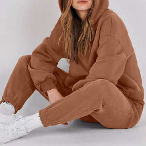 Conjuntos Deportivos OEM 2025, Ropa Deportiva, Sudadera con Capucha y Pantalones de Chándal Ajustados para Mujer, Sudadera con Capucha de Algodón, Precio Razonable - Product Image 3