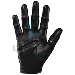 Nouvelle collection de gants de golf ajustables antidérapants en cuir noir Cabretta droitier doigts flexibles et poignée de golf respirante - Product Image 2