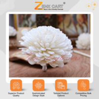 Fleurs artificielles en bois de Sola de Bali, écologiques et fabriquées à la main - Décoration d'intérieur haut de gamme disponible en plusieurs tailles, provenant d'Inde