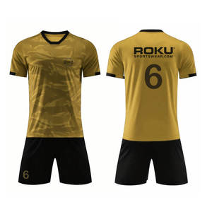 Uniformes de fútbol personalizables de alta calidad para adultos, diseño transpirable de poliéster duradero con logotipo de nombre de equipo, conjuntos hechos en fábrica - Product Image 6