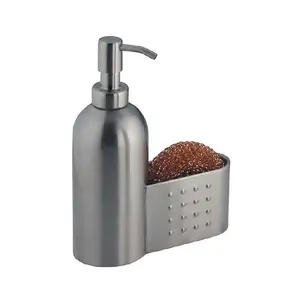 Диспенсер для мыла из нержавеющей стали с держателем для губки, высококачественный контейнер для мыла ручной работы, индивидуальный контейнер для мыла