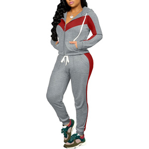 Conjunto de 2 Piezas de Chándal Extra Grande para Mujer con Logotipo Personalizado, Sudadera con Capucha Extra Grande y Pantalones de Felpa Cálidos de Algodón y Poliéster - Product Image 1