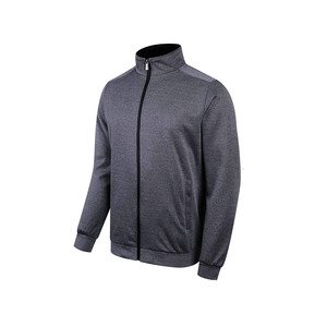 Derniers survêtements pour hommes à col montant avec fermeture éclair, matière ajustable, manches longues, couleur unie, prix de gros - Product Image 2