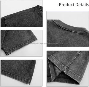 Camisetas de Cuello Redondo de Algodón para Hombre, 100% Tejidas, Transpirables, de Secado Rápido, Estilo Urbano, Holgadas, Casuales, de Manga Corta - Product Image 4