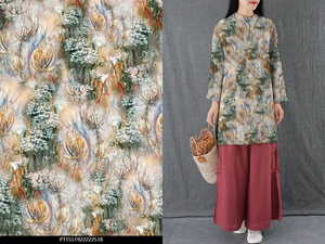 Bajo Moq Diseño digital personalizado 100% Viscosa Impresión digital Tela de popelina de rayón - Product Image 6