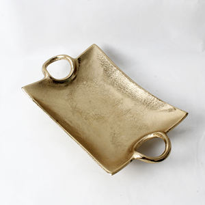 Bandeja de Servicio de Aluminio Fundido con Diseño Elegante para una Recepción Estilosa en el Hogar y Decoración Diaria de Mesa - Product Image 3