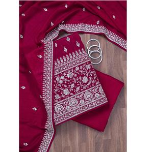 Pakistani Summer Dress <b>Modest</b> Clothing 3 Pcs Suit Clothes Georgette with Embroidery Work Fancy Ladies Unstitched Suits Hot Sale - Product Image 1
