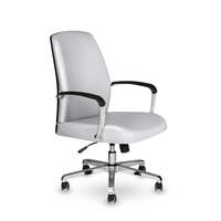 Chaise pivotante de salon de travail réglable en hauteur tabouret roulant moderne en cuir PU