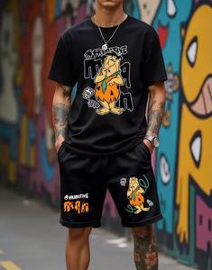 เสื้อยืดคอกลมแขนสั้นพิมพ์ลาย 3 มิติสำหรับผู้ชาย ผ้าฝ้ายถัก 100% สไตล์ฮิปฮอปแนวสตรีท - Product Image 2